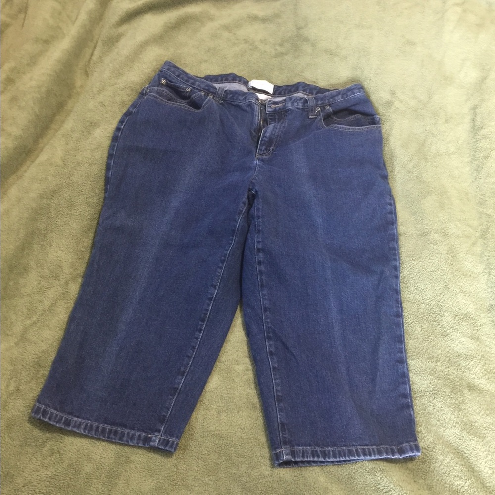 CJ Banks denim Capri 16w